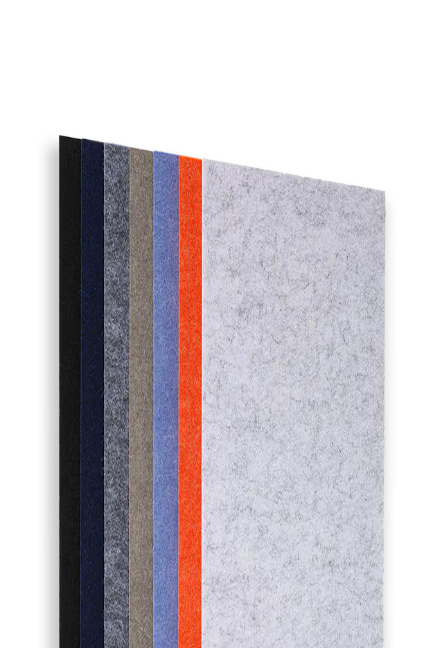 Painéis acústicos de fibra de poliéster