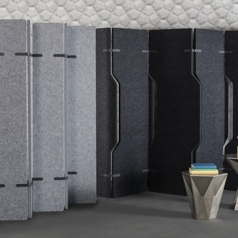 Divisórias de escritório ecológicas de alta qualidade, formato de folha móvel, divisórias de alta absorção de som, design moderno personalizável