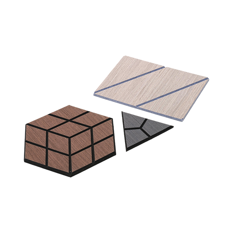 Painéis de parede de ripas de madeira acústica 3D para painéis de parede interior e teto