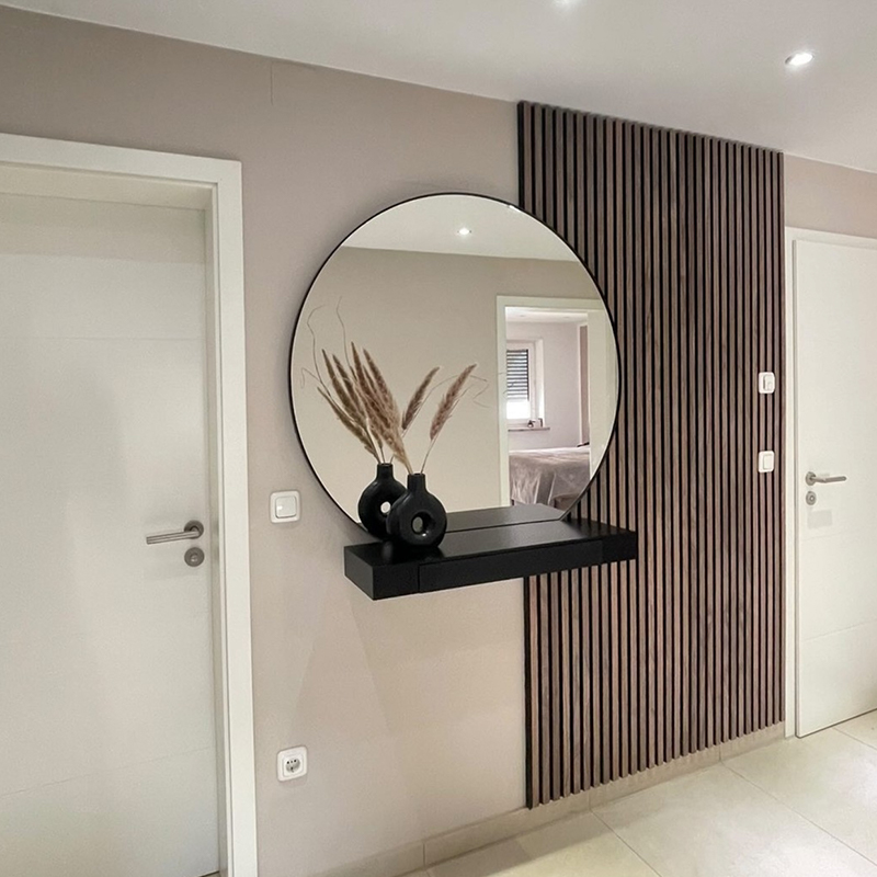 Akupanel Design Painéis de parede acústicos de madeira Modelo 3D Ripas de madeira à prova de som para uso doméstico, hotel, escola, cinema, hospital Akupanel Design Painéis de parede acústicos de madeira Modelo 3D Ripas de madeira à prova de som para uso doméstico, hotel, escola, cinema, hospital