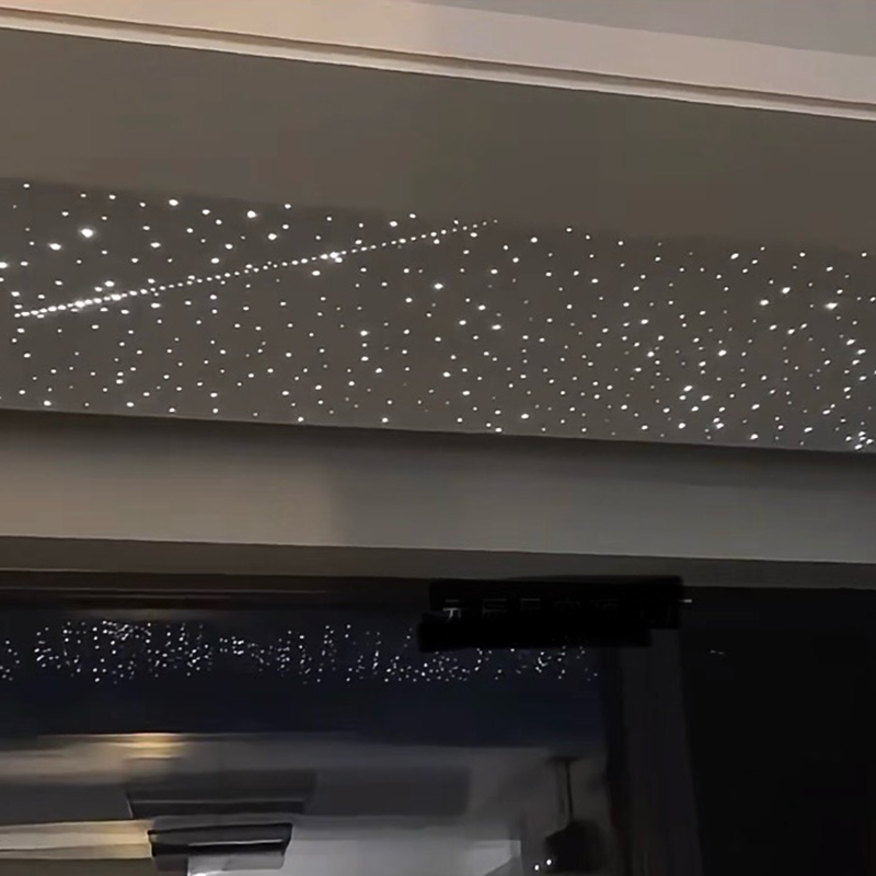 Painéis de teto claros da estrela da luz do RGB da fibra ótica do estilo moderno gesso de 7 cores para a sala de visitas
