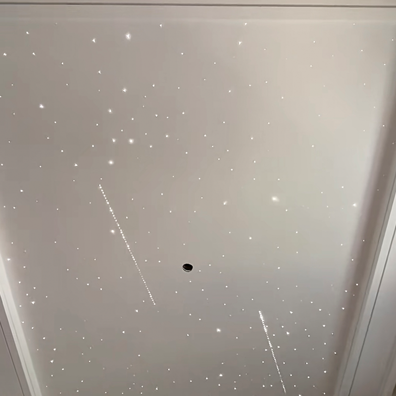 Design de modelo 3D moderno para hotéis, painéis de luz ambiente de estrela ambiente, fibra óptica colorida, teto extensível, controle remoto Design de modelo 3D moderno para hotéis, painéis de luz ambiente de estrela ambiente, fibra óptica colorida, teto extensível, controle remoto