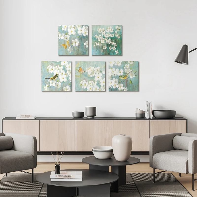 Murais de painel acústico de transferência de calor de estilo moderno - HD, absorvente de som, para quarto/sala de estar